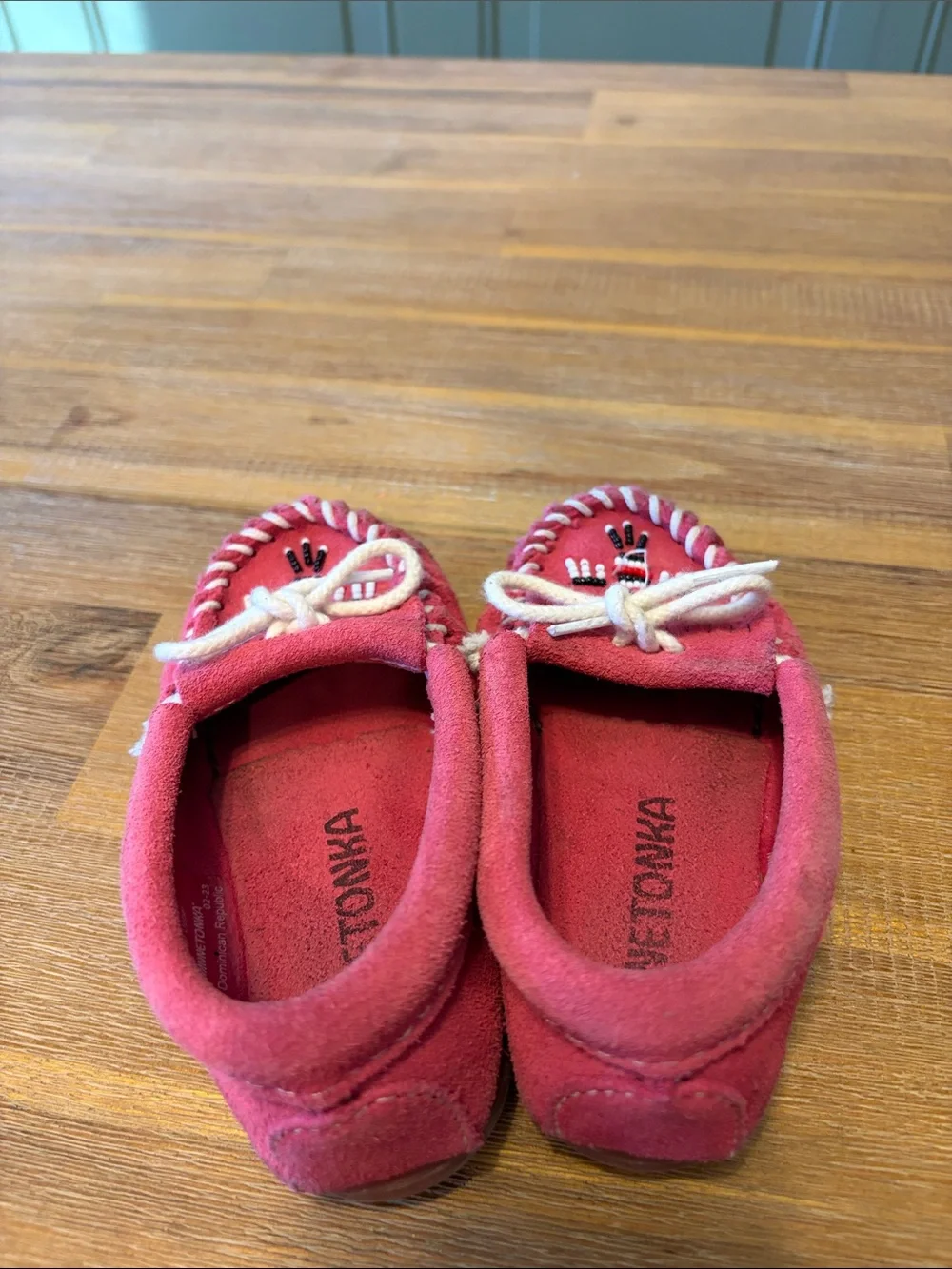 Dark Pink Minnetoka Moccasin Slip-On Shoes